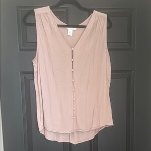 H&M Pink Sleeveless Relaxed Blouse
